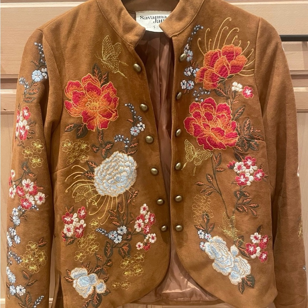 Savannah Jane Embroidered Floral Jacket
